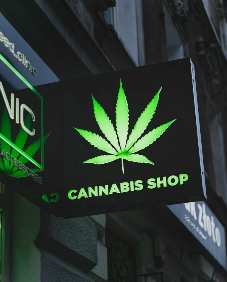 Cannabis shop outdoor sign